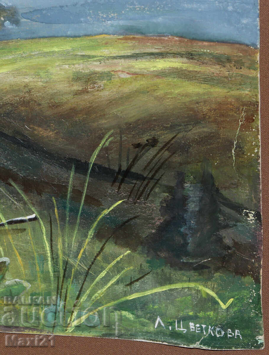 Γκουάς ζωγραφιά φυσικού τοπίου δασικό μονοπάτι - 6 Γκουάς ζωγραφιά φυσικού τοπίου δασικό μονοπάτι - 6