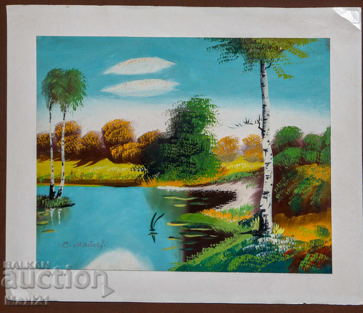 Tablou ulei pe pânză peisaj natural cu preț 200.00 BGN | € 102.26