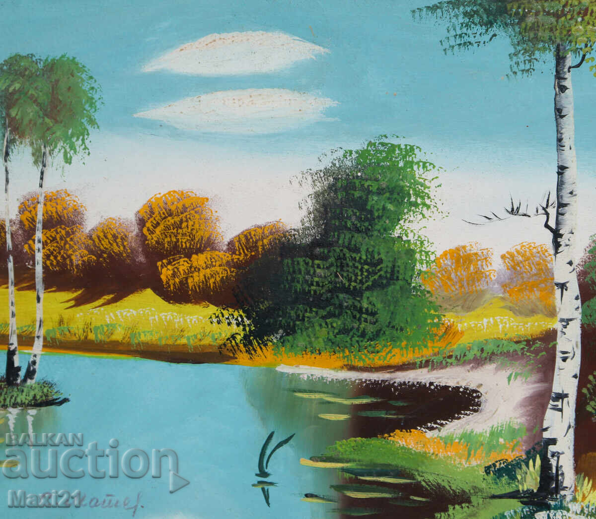 Livrarea Tablou ulei pe pânză peisaj natural