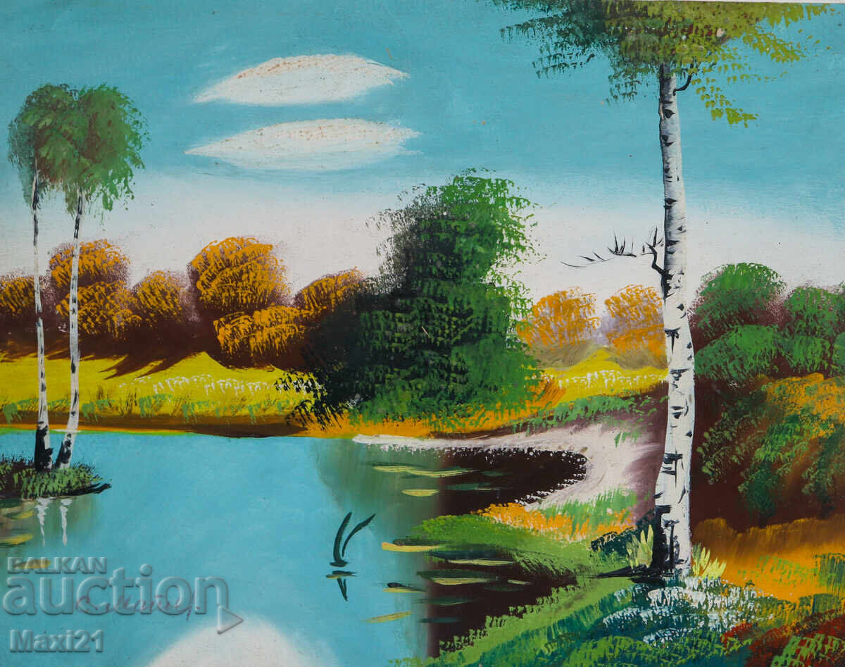 Tablou ulei pe pânză peisaj natural