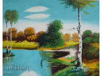 Oil painting, natural landscape