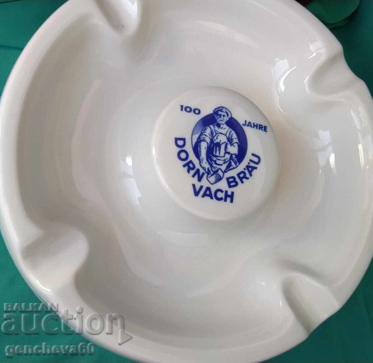 Δημοπρασία Τεράστιο επετειακό πορσελάνινο σταχτοδοχείο ζυθοποιίας Dorn-Brau