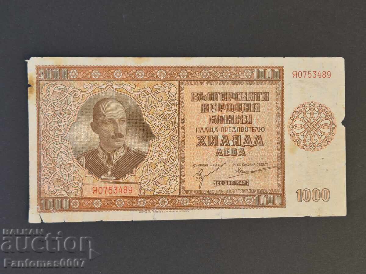 1000 LEVA 1942 with price 29.00 BGN | € 14.83 1000 LEVA 1942 with price 29.00 BGN | € 14.83