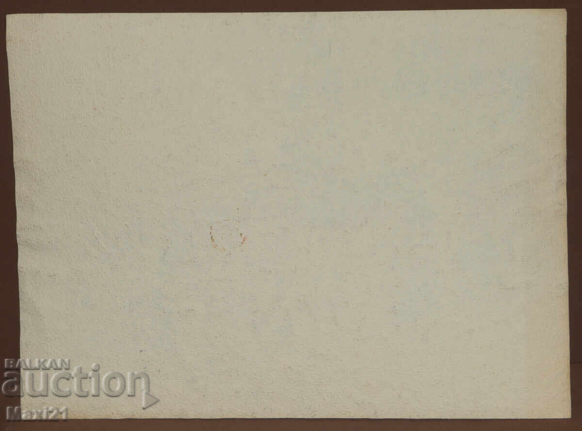 Pictură veche acuarelă peisaj - 6