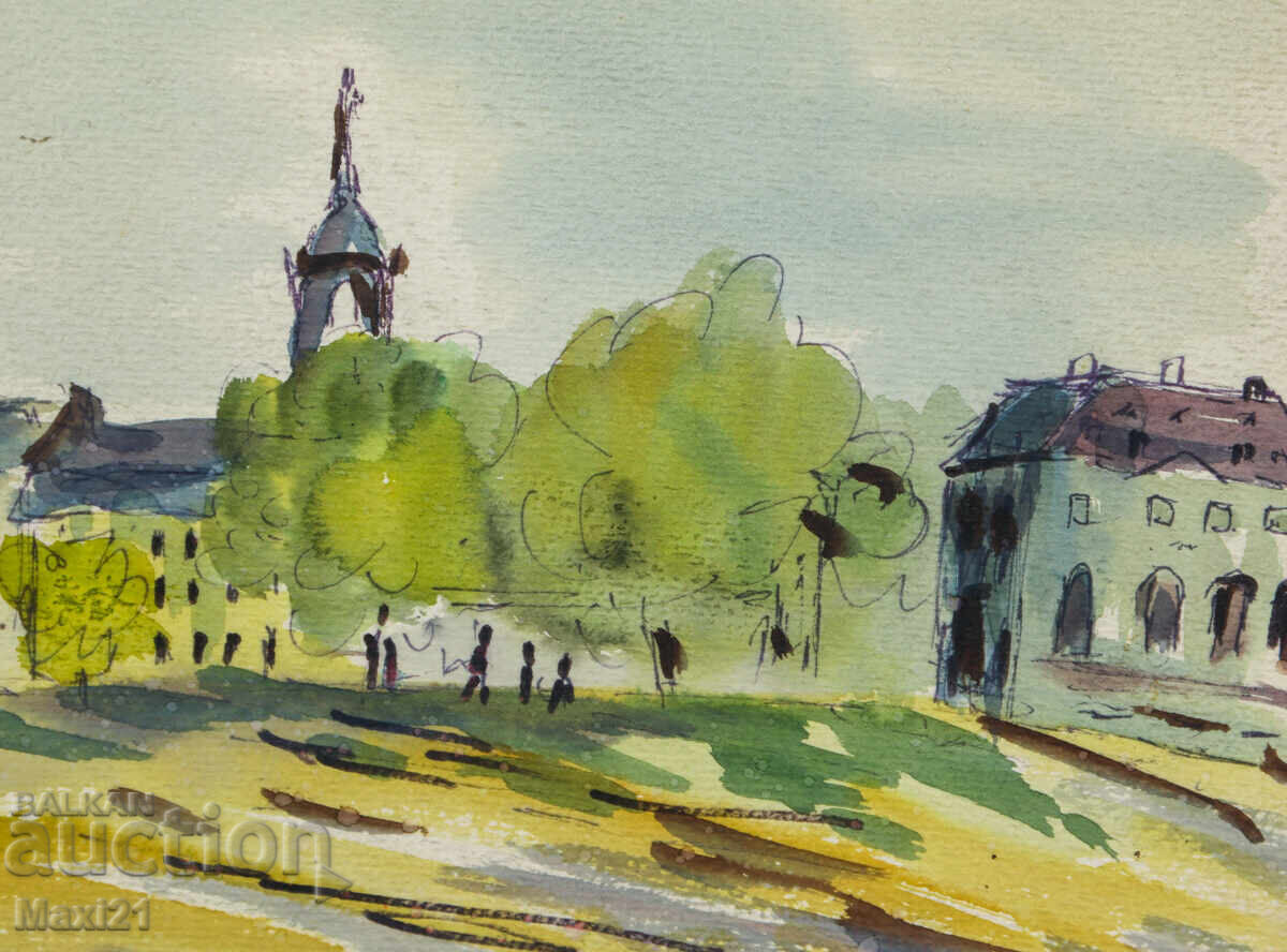 Ακουαρέλα τοπίου Δρέσδη 1987 - 5