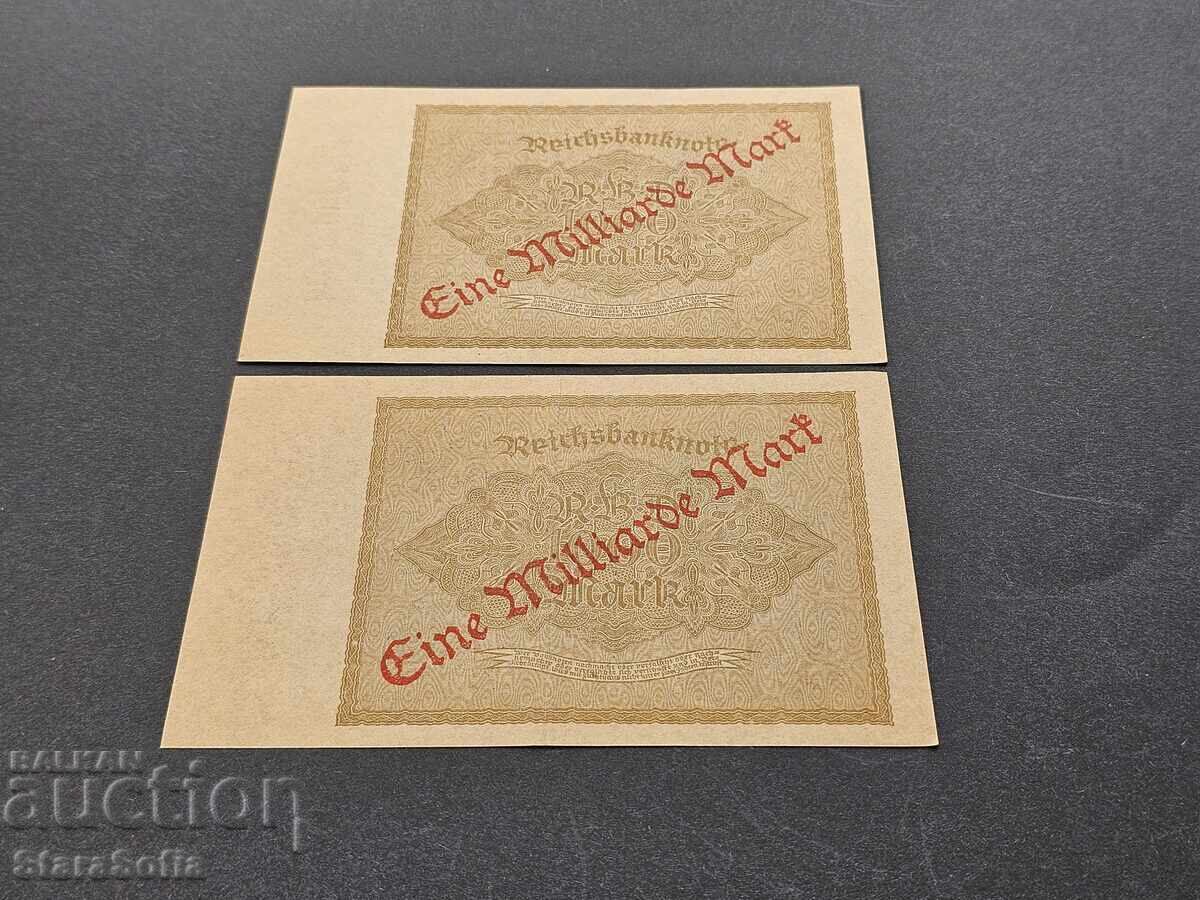 Germany - Weimar Republic 1 Billion Mark 1922 ND 1923 with price 8.50 BGN | € 4.35 Germany - Weimar Republic 1 Billion Mark 1922 ND 1923 with price 8.50 BGN | € 4.35