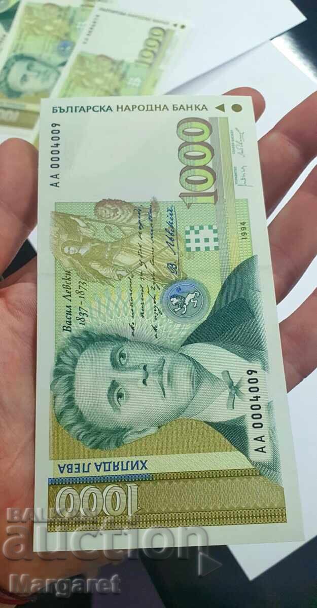 1000 leva 1994 AA Numere Consecutive - 5 1000 leva 1994 AA Numere Consecutive - 5