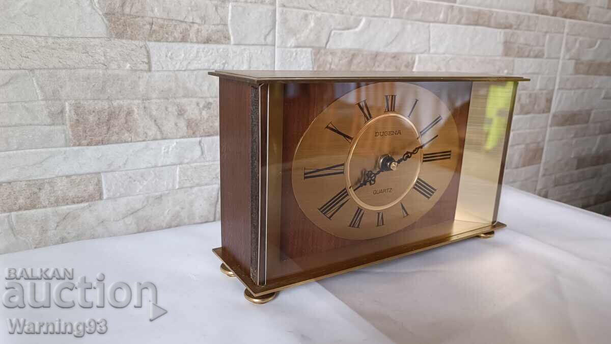 Bronze fireplace clock - Dugena - Antique - 1970's with price 95.00 BGN | € 48.57