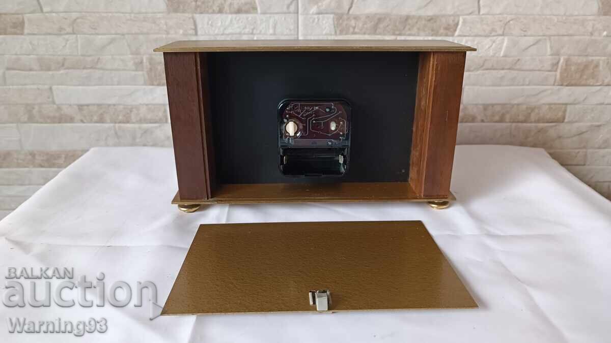 Bronze fireplace clock - Dugena - Antique - 1970's - 7