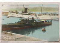 Old postcard - Varna, Cruiser "Nadezhda" and mine-layer "Burziy"