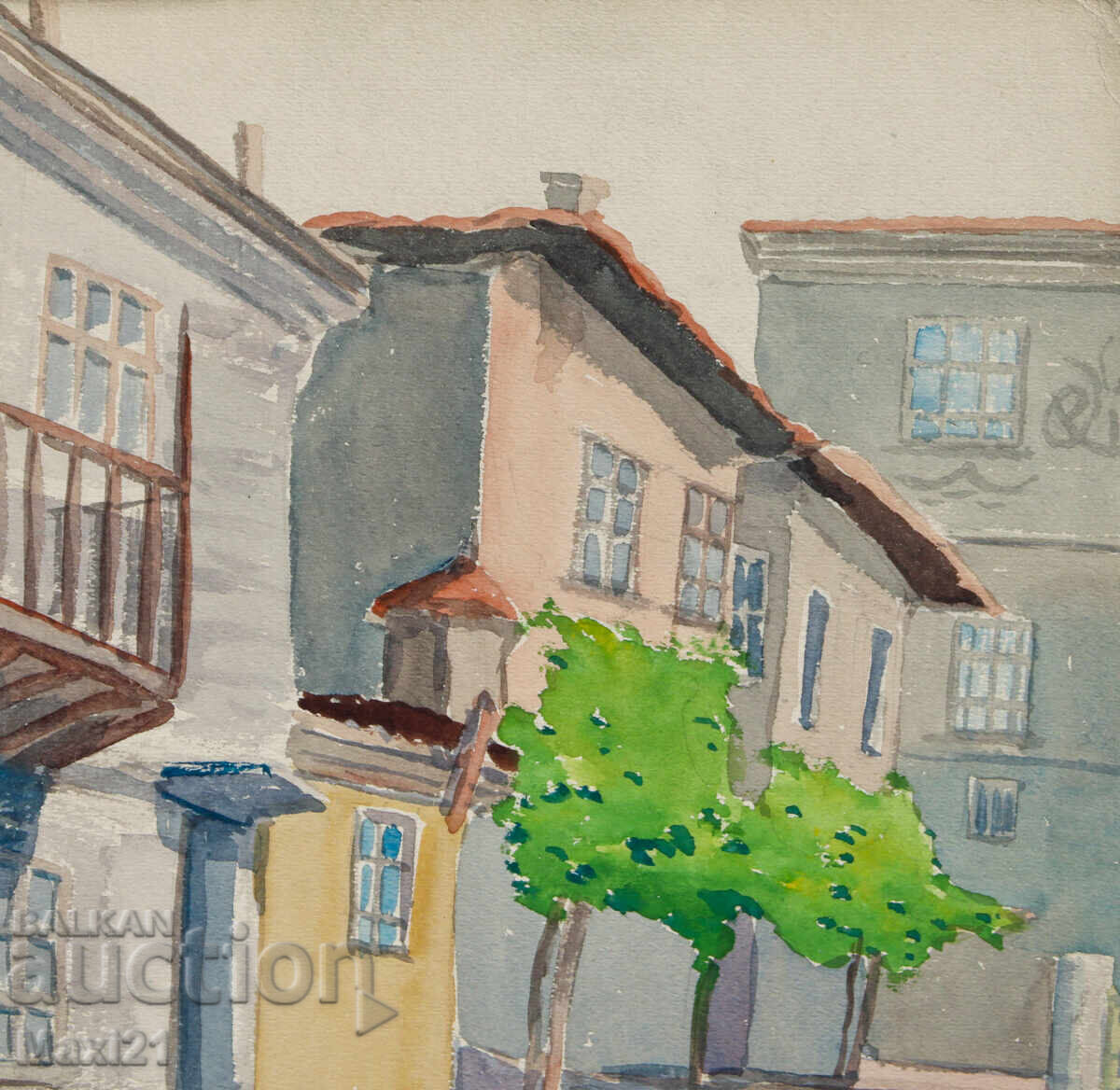 Delivery of Painting watercolor cityscape