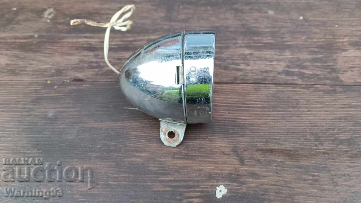 Auction  Old metal bicycle headlight