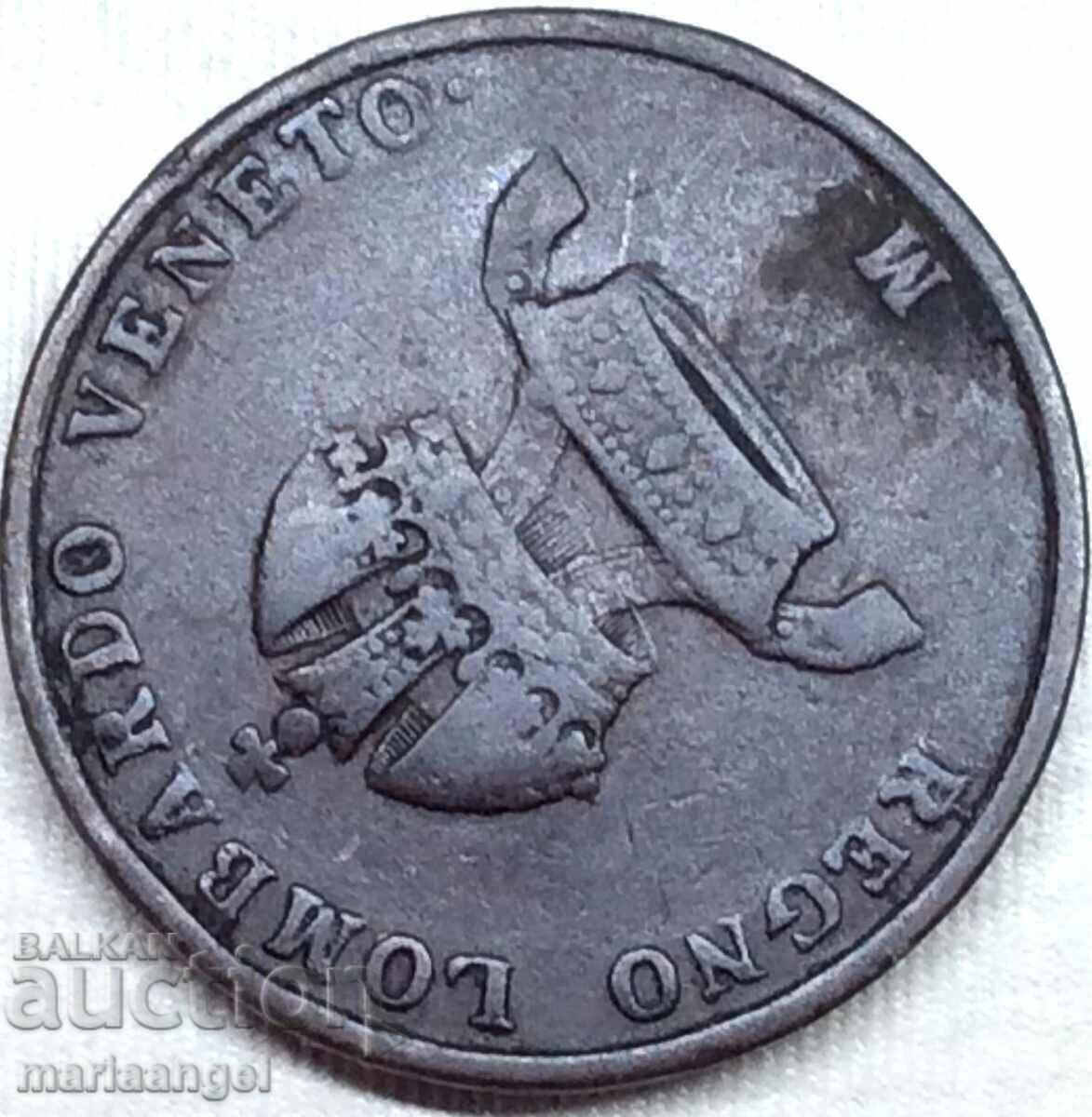 Delivery of Lombardy Venice 5 centesimi 1849 Italy M - Milan - rare