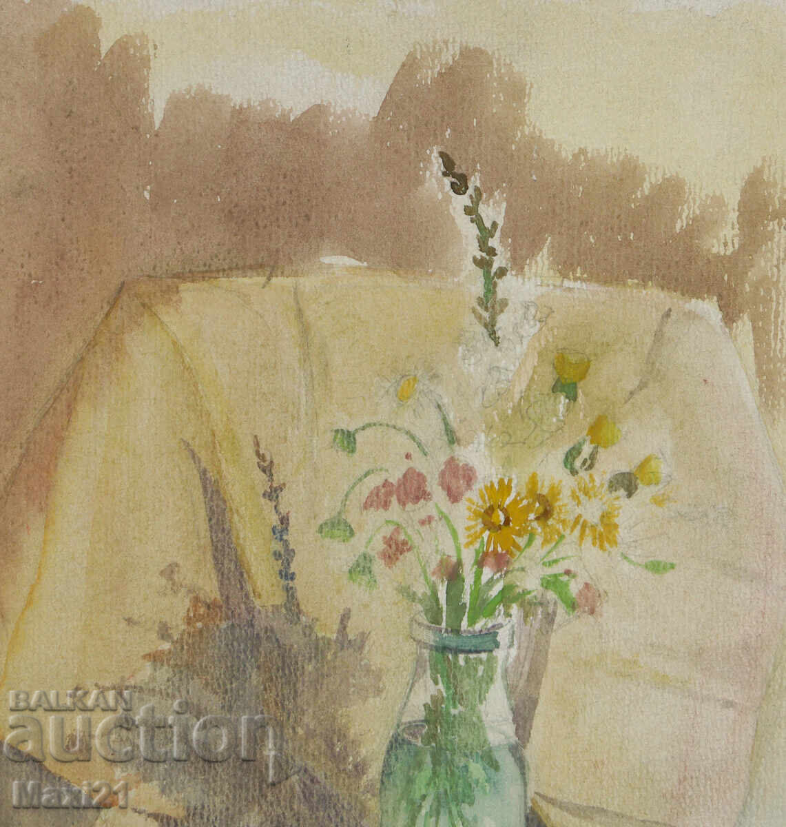 Доставка на Натюрморт картина акварел 1962г.