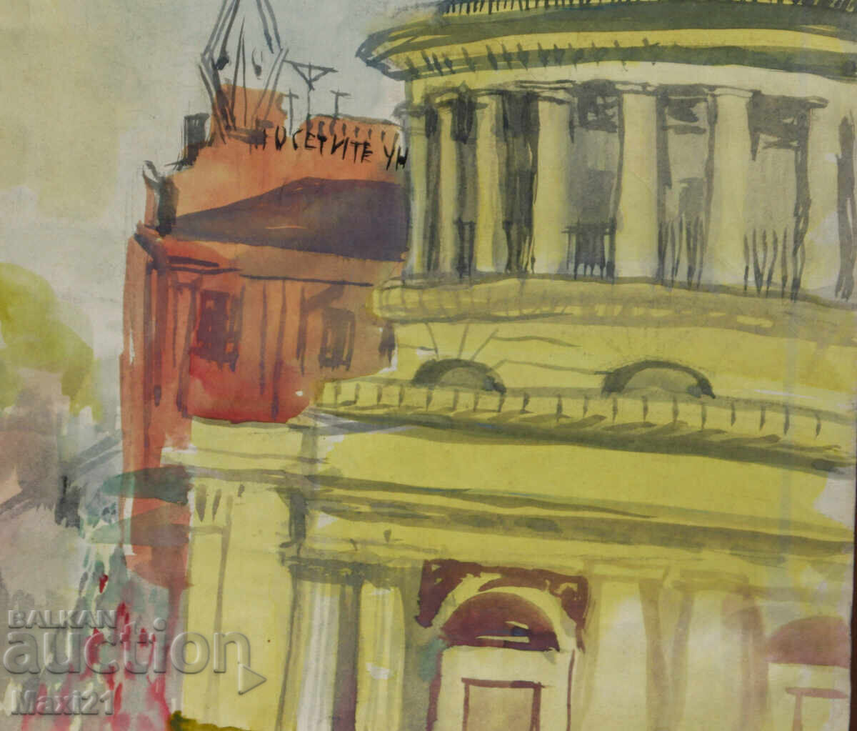 Ζωγραφική ακουαρέλα αστικό τοπίο - 5