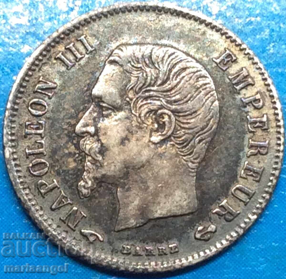 20 centimes 1860 France A-Paris Napoleon III silver with price 56.00 BGN | € 28.63