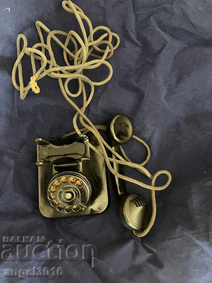 COLLECTIBLE BAKELITE TELEPHONE WITH DIAL, ROYAL ERA with price 111.00 BGN | € 56.75 COLLECTIBLE BAKELITE TELEPHONE WITH DIAL, ROYAL ERA with price 111.00 BGN | € 56.75