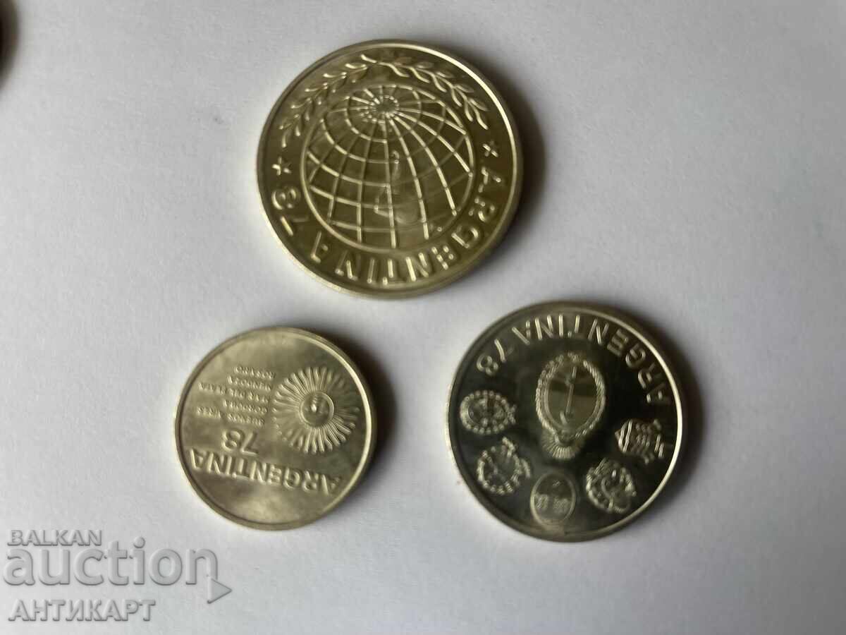 Argentina 3 silver coins 1978 1000, 2000 and 3000 pesos with price 129.00 BGN | € 65.96