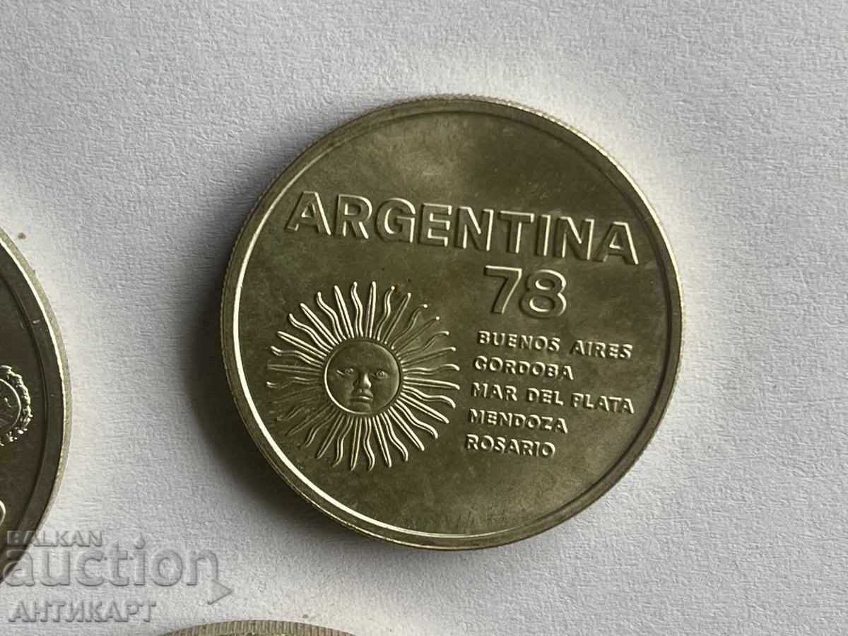 Auction  Argentina 3 silver coins 1978 1000, 2000 and 3000 pesos