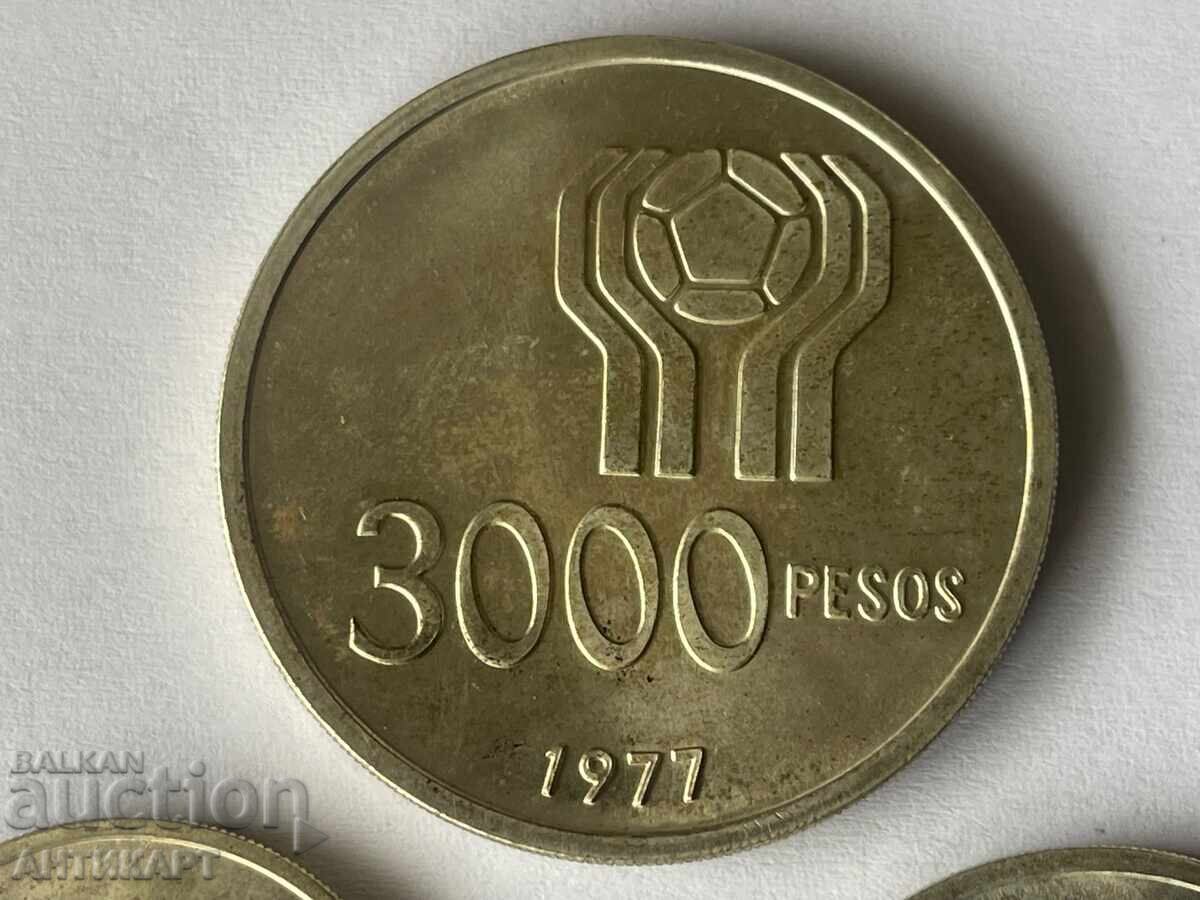 Argentina 3 silver coins 1978 1000, 2000 and 3000 pesos - 6