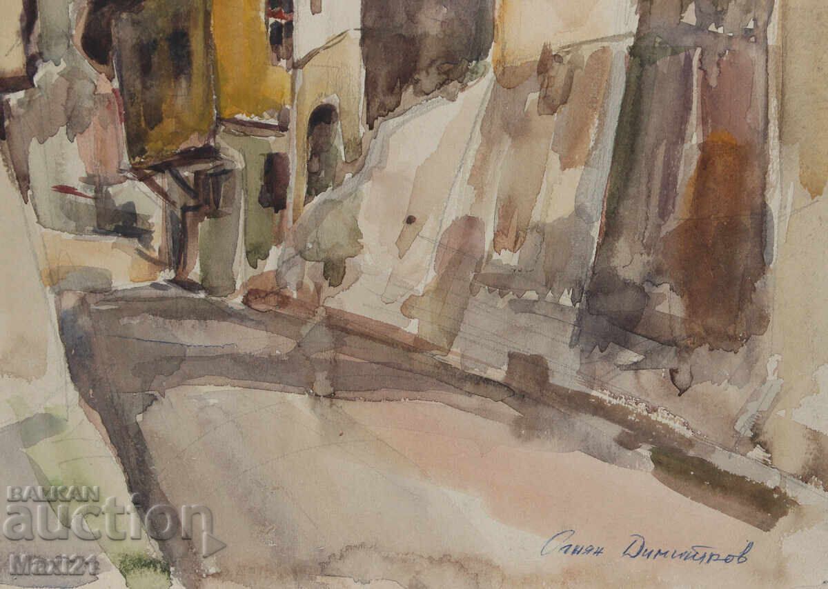 Ζωγραφική ακουαρέλα αστικό τοπίο - 6