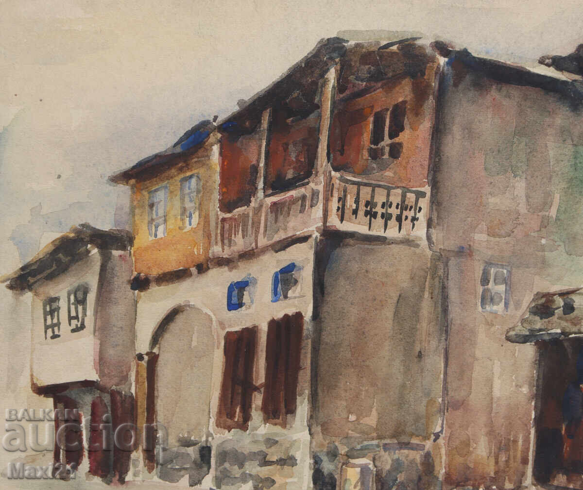 Delivery of Painting watercolor cityscape Delivery of Painting watercolor cityscape