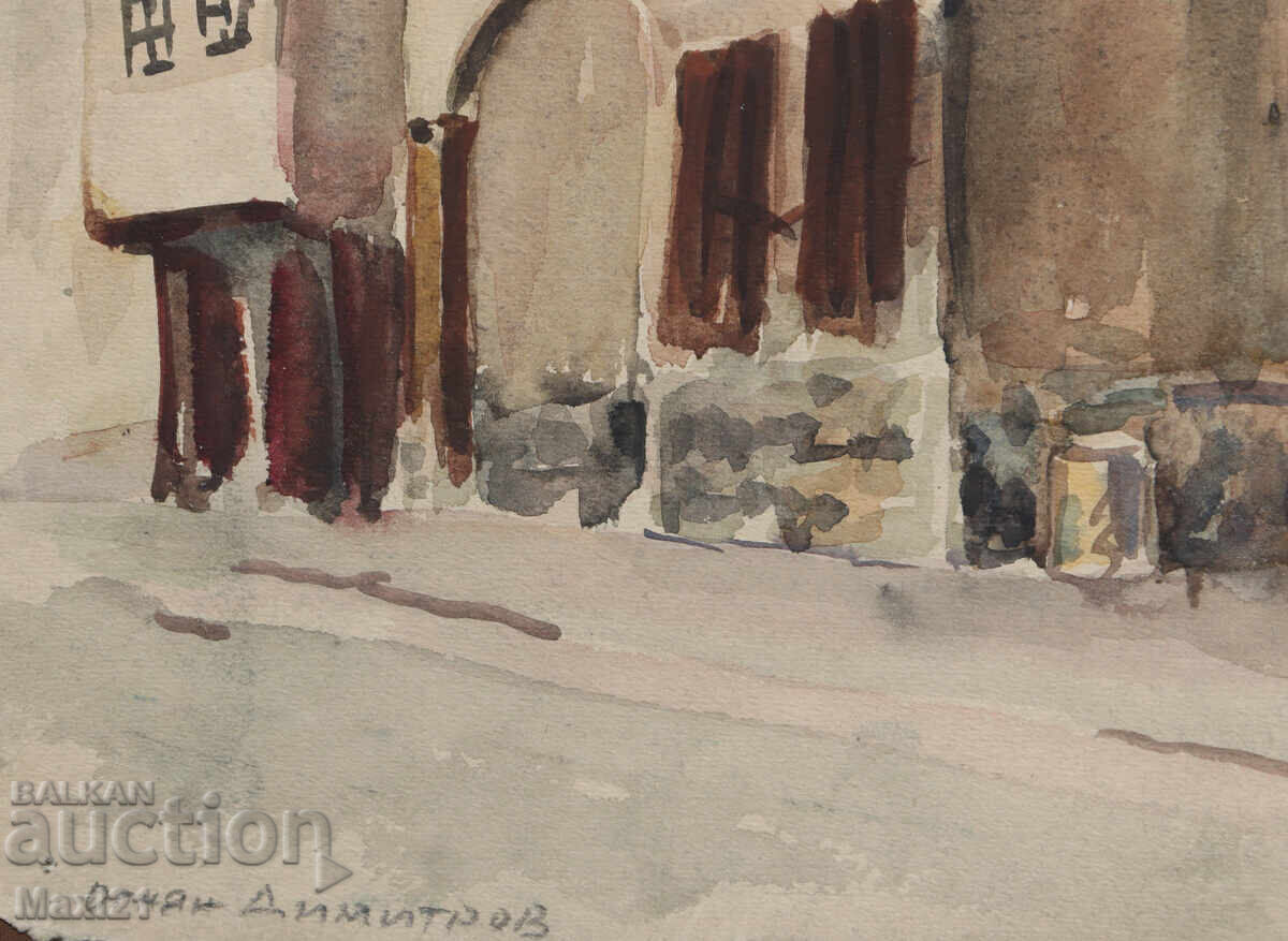 Painting watercolor cityscape - 5 Painting watercolor cityscape - 5