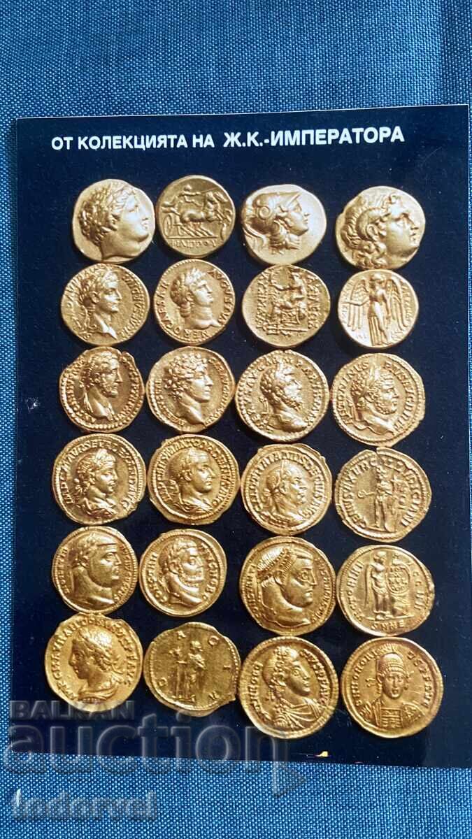 GOLD, Photo of the EMPEROR's coins with autograph