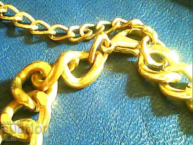 Beautiful old gold-plated necklace with large crystals with price 30.00 BGN | € 15.34