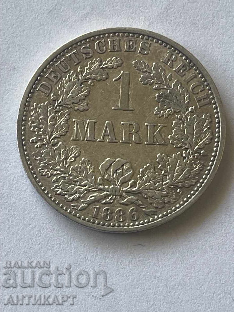 Germany Silver Coin 1 Mark 1886 Silver