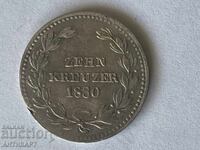 Germany Silver Coin 10 zehn kreuzer 1830 Silver