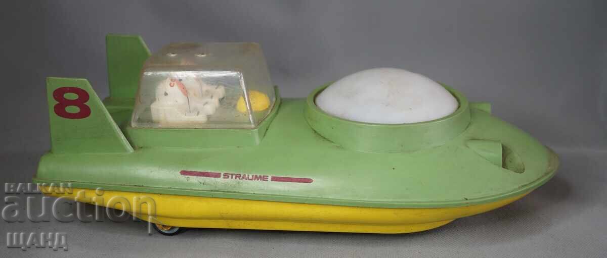 Jucărie de plastic rusească veche, model Lunohod, pe baterii