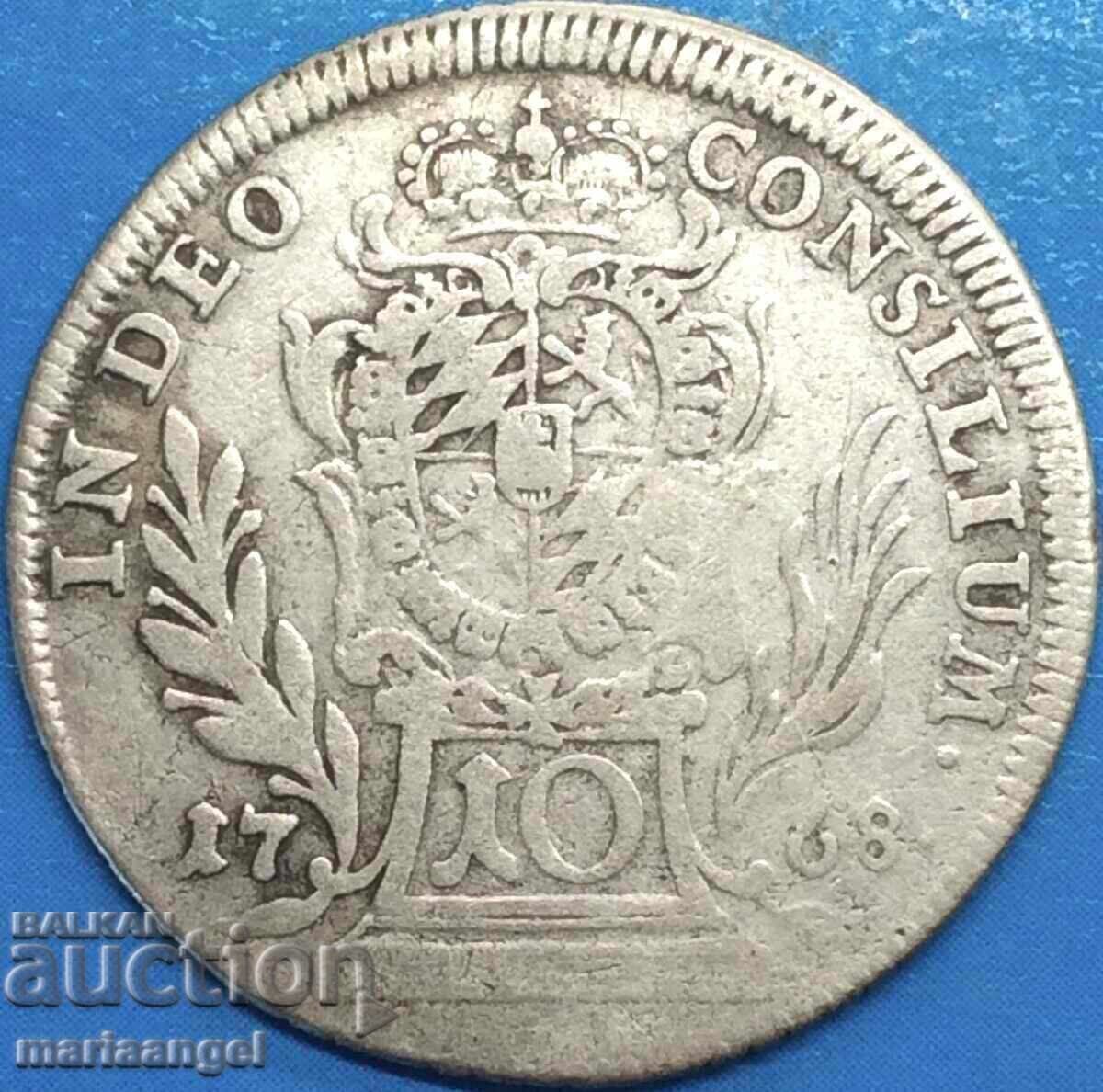 10 kreĭtseri 1768 Bavariya Germaniya argint foarte rar - 5 10 kreĭtseri 1768 Bavariya Germaniya argint foarte rar - 5