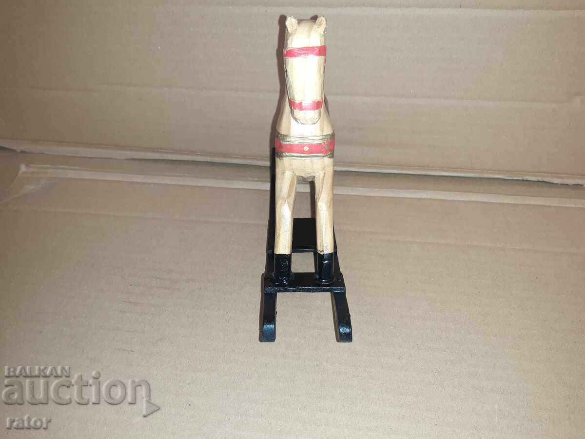 Auction  Old wooden rocking horse, toy