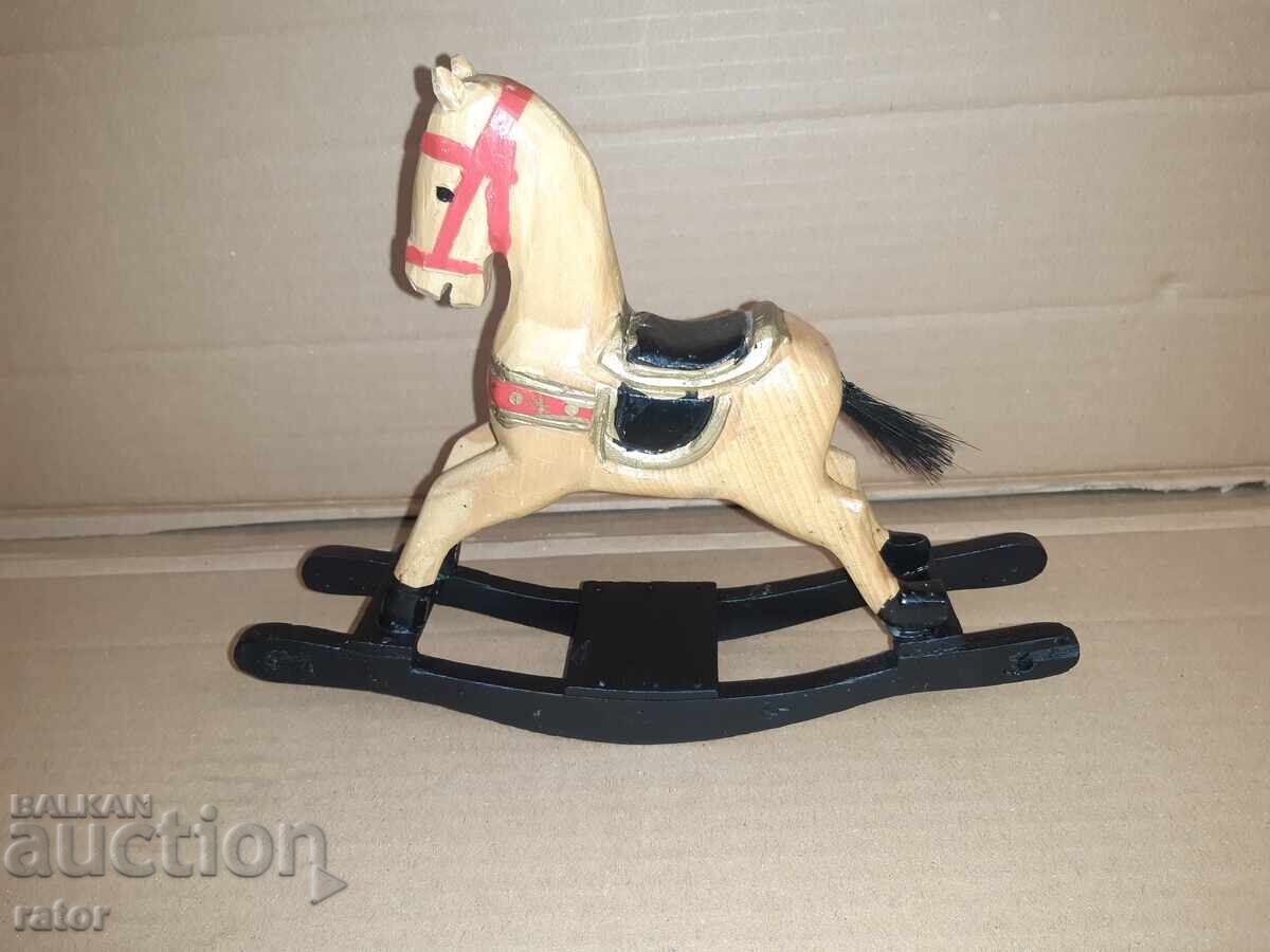 Old wooden rocking horse, toy