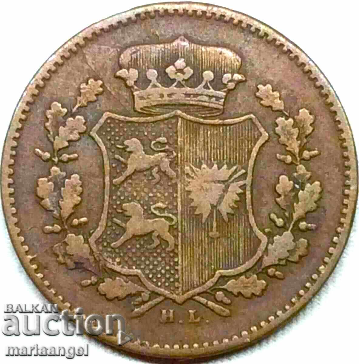 1 dreiling 1850 Germany 4.7g Christian VII Cu - quite rare - 7