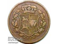1 dreiling 1850 Germania 4,7g Christian VII Cu - destul de rar