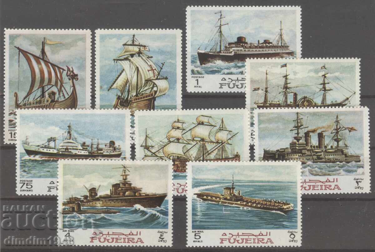 Fujairah - Boats, complete set, without stamp