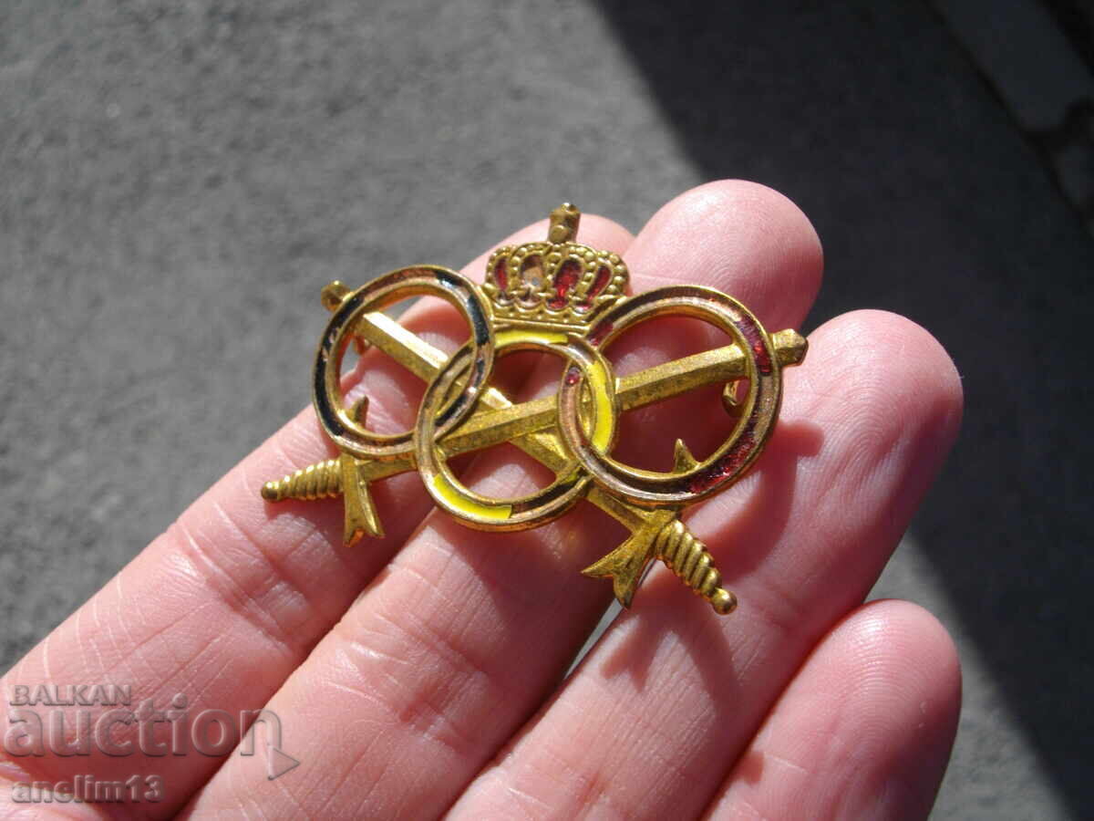 BELGIAN SPORT MILITARY BADGE BRONZE ENAMEL with price € 12.00 | 23.47 BGN