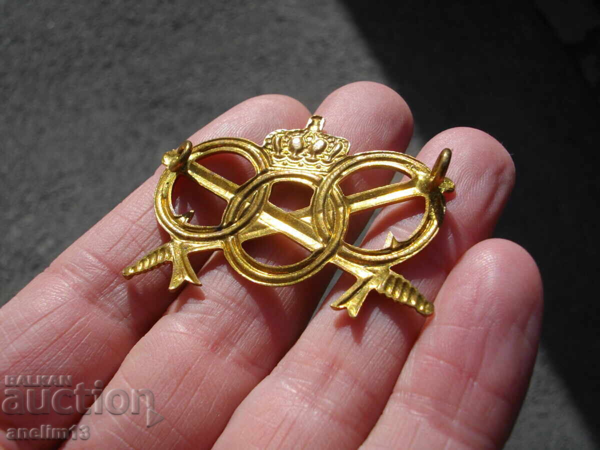 BELGIAN SPORT MILITARY BADGE BRONZE ENAMEL - 5