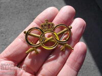 БЕЛГИЙСКА СПОРТНА ВОЕННА ЗНАЧКА БРОНЗ ЕМАЙЛ