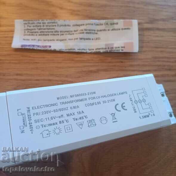 Μετασχηματιστής 220V σε 12V, 50–210W με πλήρη προστασία για αλογόνα - 5