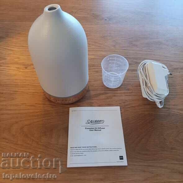 Παράδοση Κεραμικός αρωματικός διαχυτής, λευκός, υπερηχητικός, με χρονοδιακόπτη και φως