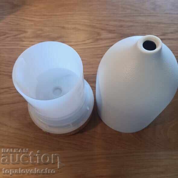 Κεραμικός αρωματικός διαχυτής, λευκός, υπερηχητικός, με χρονοδιακόπτη και φως - 5