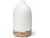 Difuzor de aromă ceramic, alb, cu ultrasunete, cu temporizator și lumină