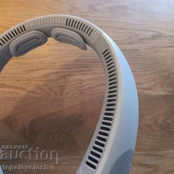 Portable USB Neck Fan, 5 Speeds, Gray Color - 6