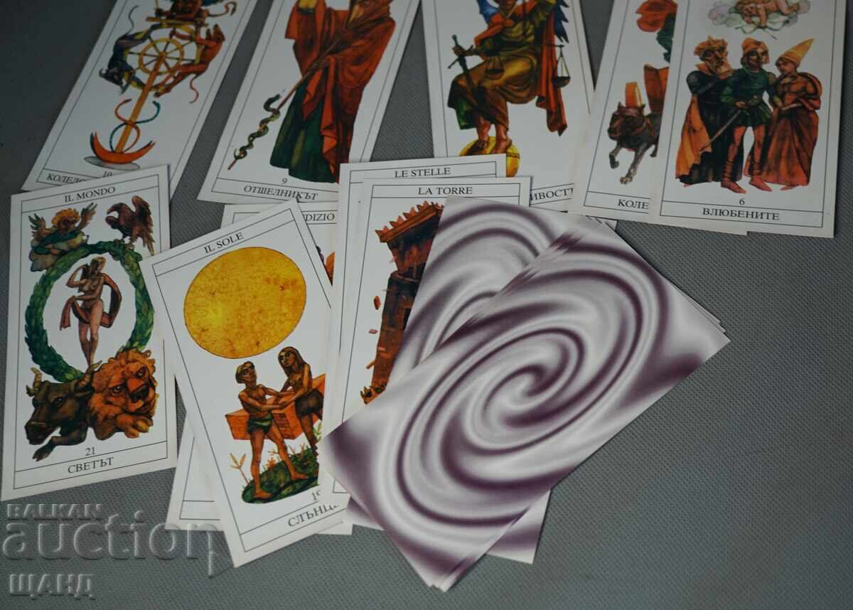 Set vechi de 22 de cărți de tarot misterioase + broșură - 5 Set vechi de 22 de cărți de tarot misterioase + broșură - 5