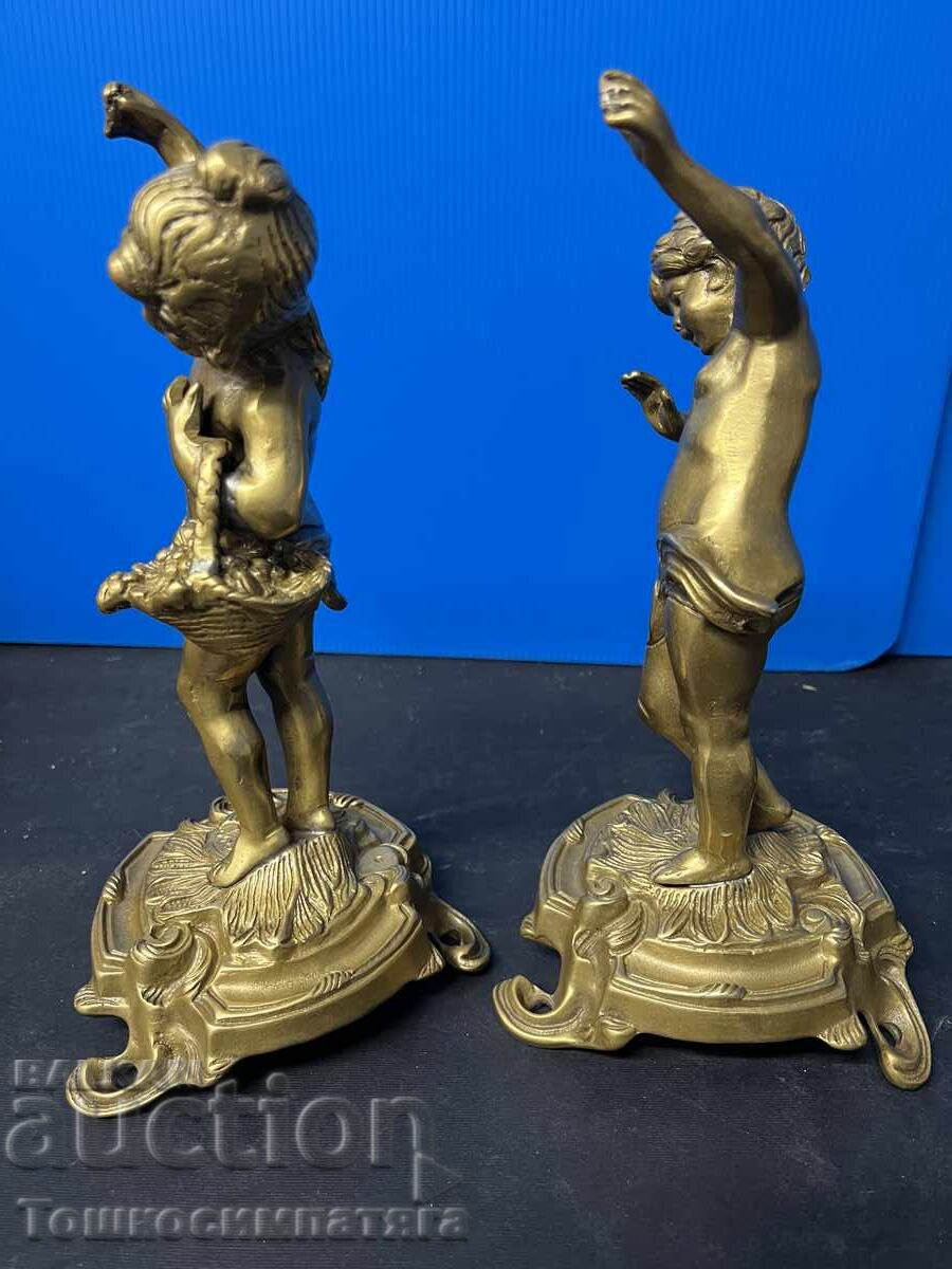 Δύο χάλκινα ειδώλια - αγόρι και κορίτσι - 5