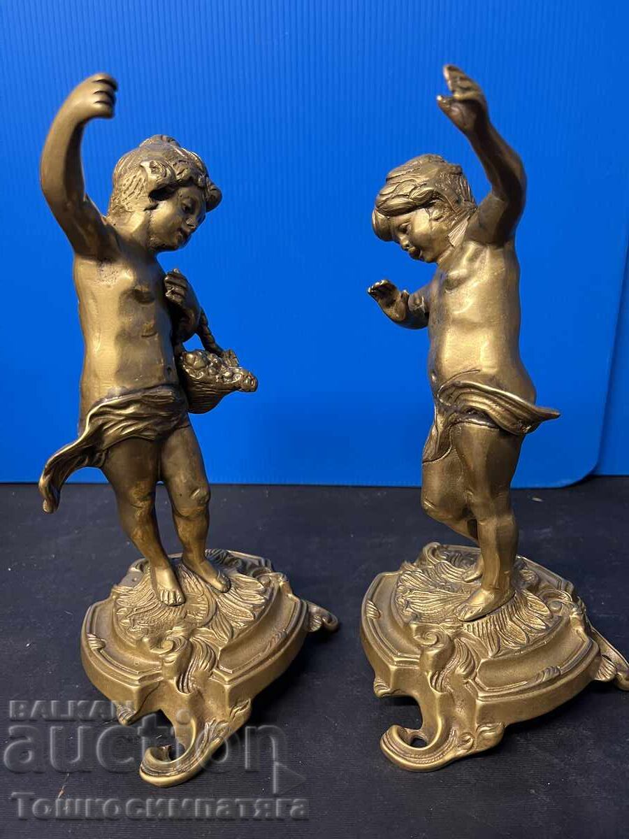 Δύο χάλκινα ειδώλια - αγόρι και κορίτσι - 6