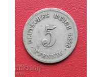 Germany - 5 Pfennig 1895 G - Karlsruhe - Low Mintage and Rare